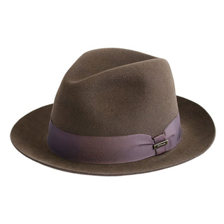 Biltmore Belasco Merino Wool Suede Finished Fedora in Brown #color_ Brown