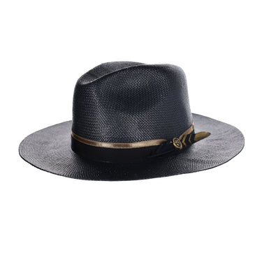 Biltmore Astral Toyo Straw Fedora in Black #color_ Black