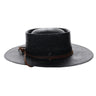 Biltmore Bella Wide Brim Handwoven Straw Gaucho in Black OSFM #color_ Black OSFM