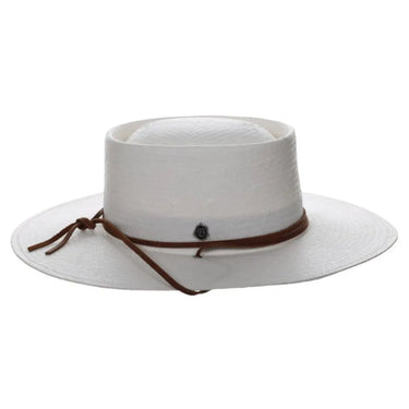 Biltmore Bella Wide Brim Handwoven Straw Gaucho in Bleach OSFM #color_ Bleach OSFM