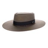 Biltmore Bohemian Wool Felt Wide Brim Fedora in Olive #color_ Olive