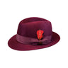 Biltmore Chicago Eleganza Finish Fur Felt Fedora in Bordeaux #color_ Bordeaux