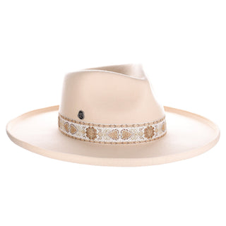 Biltmore Darling Wool Felt Fedora in Bone OSFM #color_ Bone OSFM