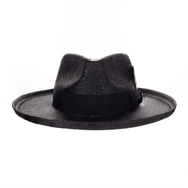 Bruno Capelo Colonial Wide Brim Shantung Straw Fedora in #color_