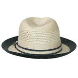 Bruno Capelo Dayton Two-Tone Straw Fedora in #color_