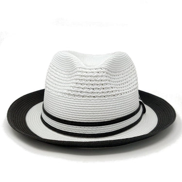 Bruno Capelo Dayton Two-Tone Straw Fedora in #color_