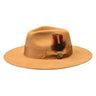 Bruno Capelo Duke Wide Brim Wool Fedora in Acorn / Camel #color_ Acorn / Camel