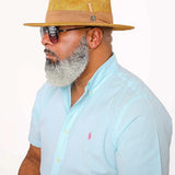 Bruno Capelo Escobar Shantung Straw Fedora in #color_