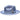 Bruno Capelo Escobar Shantung Straw Fedora in Denim / White #color_ Denim / White