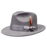 Bruno Capelo Executive Classic Wool Fedora in Graphite Grey #color_ Graphite Grey