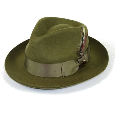 Bruno Capelo Fabio Wool Felt Teardrop Fedora in #color_