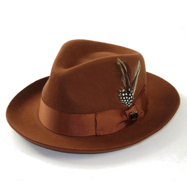 Bruno Capelo Fabio Wool Felt Teardrop Fedora in #color_