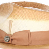 Bruno Capelo Gian Pinch Front Wide Brim Straw Fedora in #color_