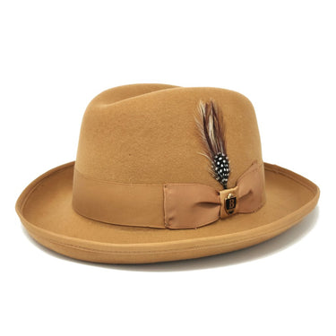 Bruno Capelo Godfather Wool Homburg in Acorn / Camel #color_ Acorn / Camel