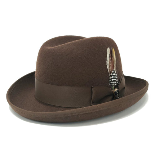 Straw Godfather Hat by Bruno Capelo Black / S