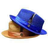 Bruno Capelo Julian Pinch Front Straw Fedora in #color_