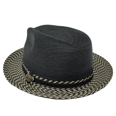 Bruno Capelo Madison Two-Tone Straw Fedora in #color_