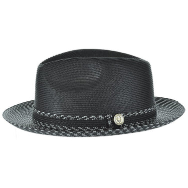 Bruno Capelo Madison Two-Tone Straw Fedora in #color_