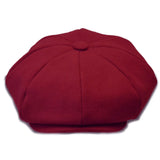 Bruno Capelo Melton Wool Newsboy Cap in Burgundy #color_ Burgundy