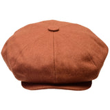 Bruno Capelo Melton Wool Newsboy Cap in Brandy Brown #color_ Brandy Brown