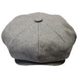 Bruno Capelo Melton Wool Newsboy Cap in Graphite Grey #color_ Graphite Grey