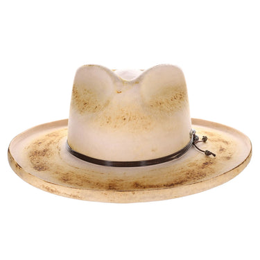 Bruno Capelo Orleans Distressed Wide Brim Wool Fedora in #color_