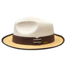 Bruno Capelo Outcast 2-Tone Wool Fedora in Bone / Camel #color_ Bone / Camel