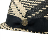 Bruno Capelo Patterned Legionnaire Straw Dress Cap in #color_