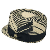 Bruno Capelo Patterned Legionnaire Straw Dress Cap in #color_