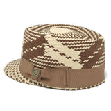 Bruno Capelo Patterned Legionnaire Straw Dress Cap in #color_