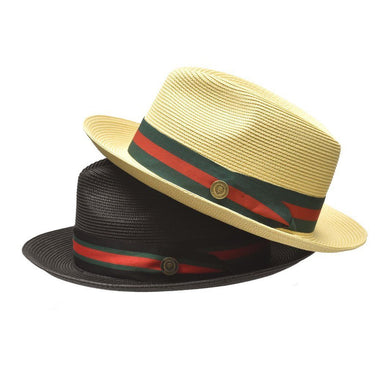 Bruno Capelo Remo Straw Centerdent Fedora in #color_