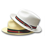 Bruno Capelo Remo Straw Centerdent Fedora in #color_