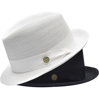 Bruno Capelo Romeo Center Dent Straw Fedora in #color_