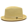 Bruno Capelo Romeo Center Dent Straw Fedora in Natural #color_ Natural