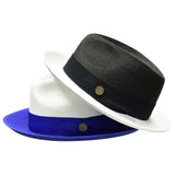 Bruno Capelo Salvatore Pinch Front Straw Fedora in #color_