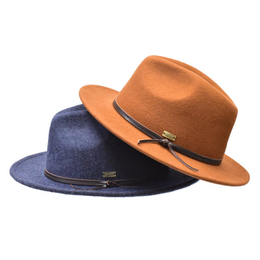 Bruno Capelo Tarik Flat Brim Wool Fedora in #color_