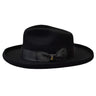 Bruno Capelo The Rebel Wide Brim Wool Fedora in Black #color_ Black