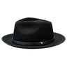 Bruno Capelo Toledo C-shaped Wool Fedora in Black / Black #color_ Black / Black