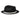 Bruno Capelo Toledo C-shaped Wool Fedora in Black / White #color_ Black / White