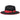 Bruno Capelo Urban Wide Brim Wool Fedora in Black / Red #color_ Black / Red