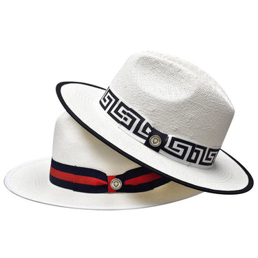 Bruno Capelo Valentino Wide Brim Pinch Front Straw Fedora in #color_