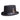 Bruno Capelo Wool Felt Top Hat Mid-Crown Height in Black #color_ Black