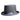 Bruno Capelo Wool Felt Top Hat Mid-Crown Height in Charcoal #color_ Charcoal