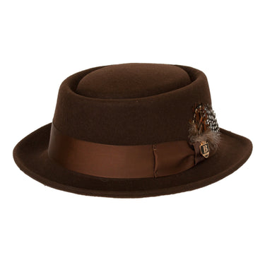 Bruno Capelo Wool Pork Pie in Brown #color_ Brown