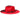 Bruno Capelo Yin Yang Flat Wide Brim Fedora Hat in Black / Red #color_ Black / Red