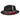 Bruno Capelo Zane Wool Fedora in Black / Red #color_ Black / Red