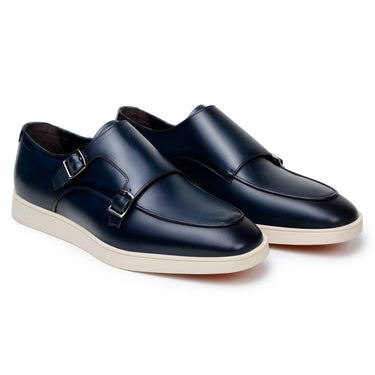 Belvedere Marcio in Navy Monk Strap Hybrid Dress Shoe in #color_