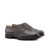 DapperFam Aeron in Black Men's Italian Full Grain Leather Full Brogue in Black #color_ Black