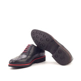 DapperFam Aeron in Black Men's Italian Leather Full Brogue in #color_