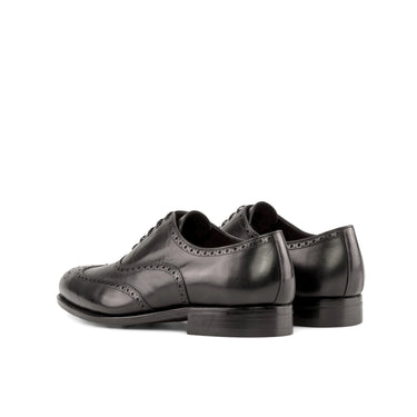 DapperFam Aeron in Black Men's Italian Leather Full Brogue in #color_